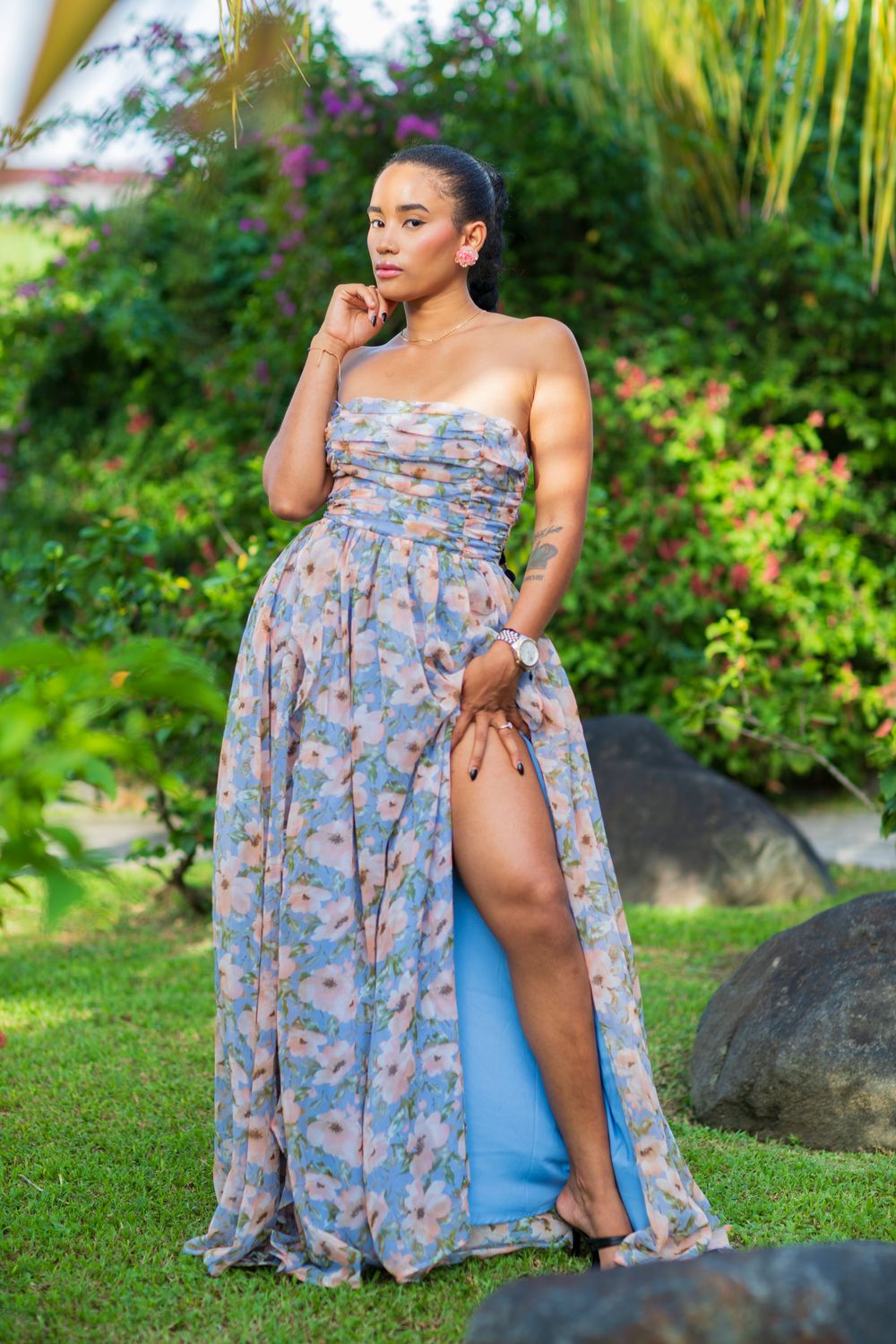 FLOWER MAXI DRESS