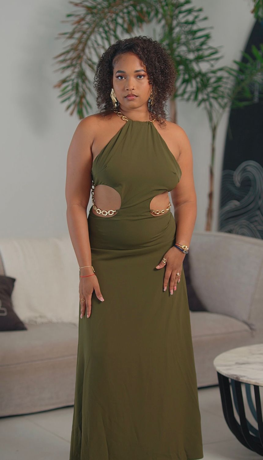 Golden Chain Maxi Dress