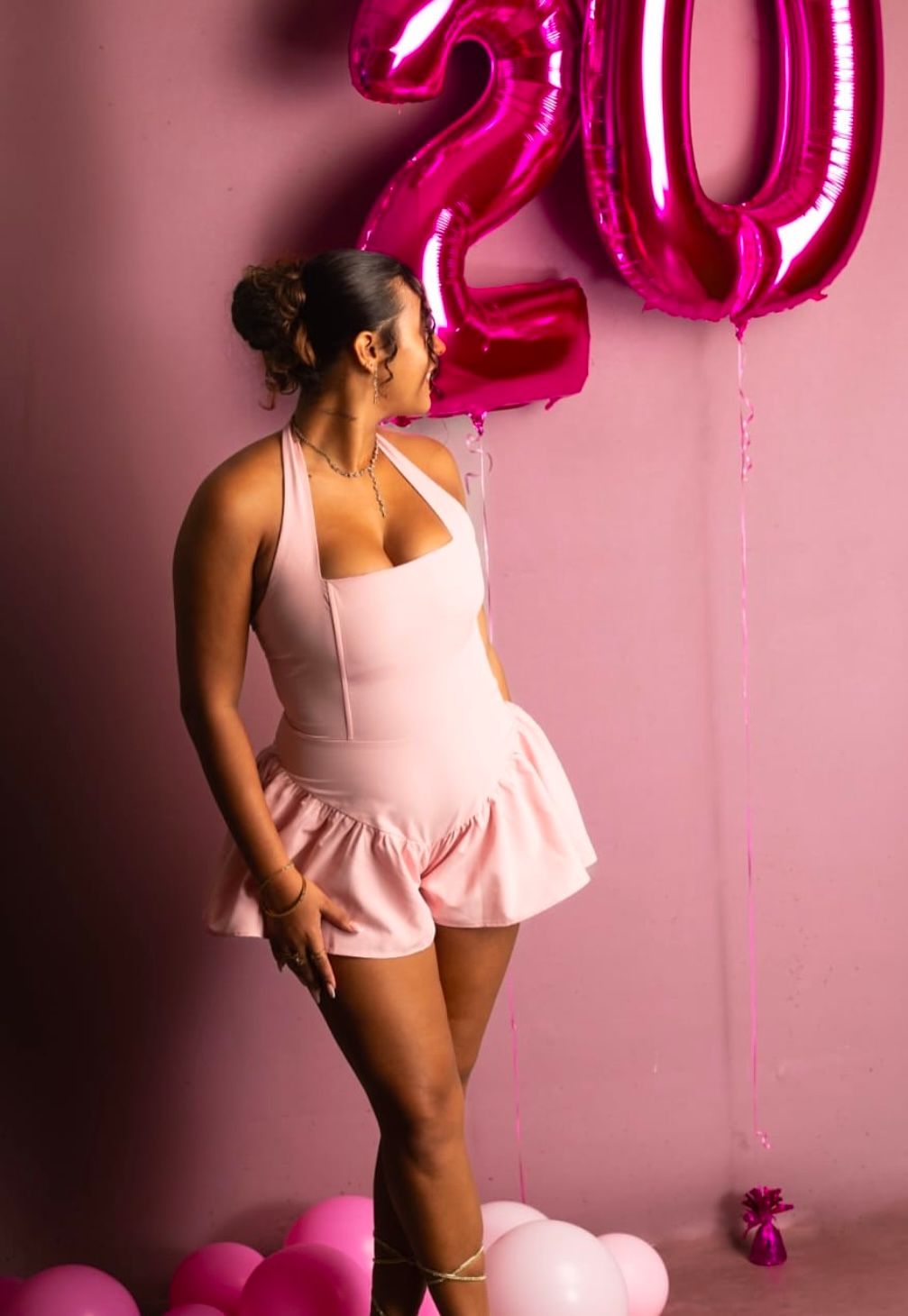 Pink Marshmallow Romper