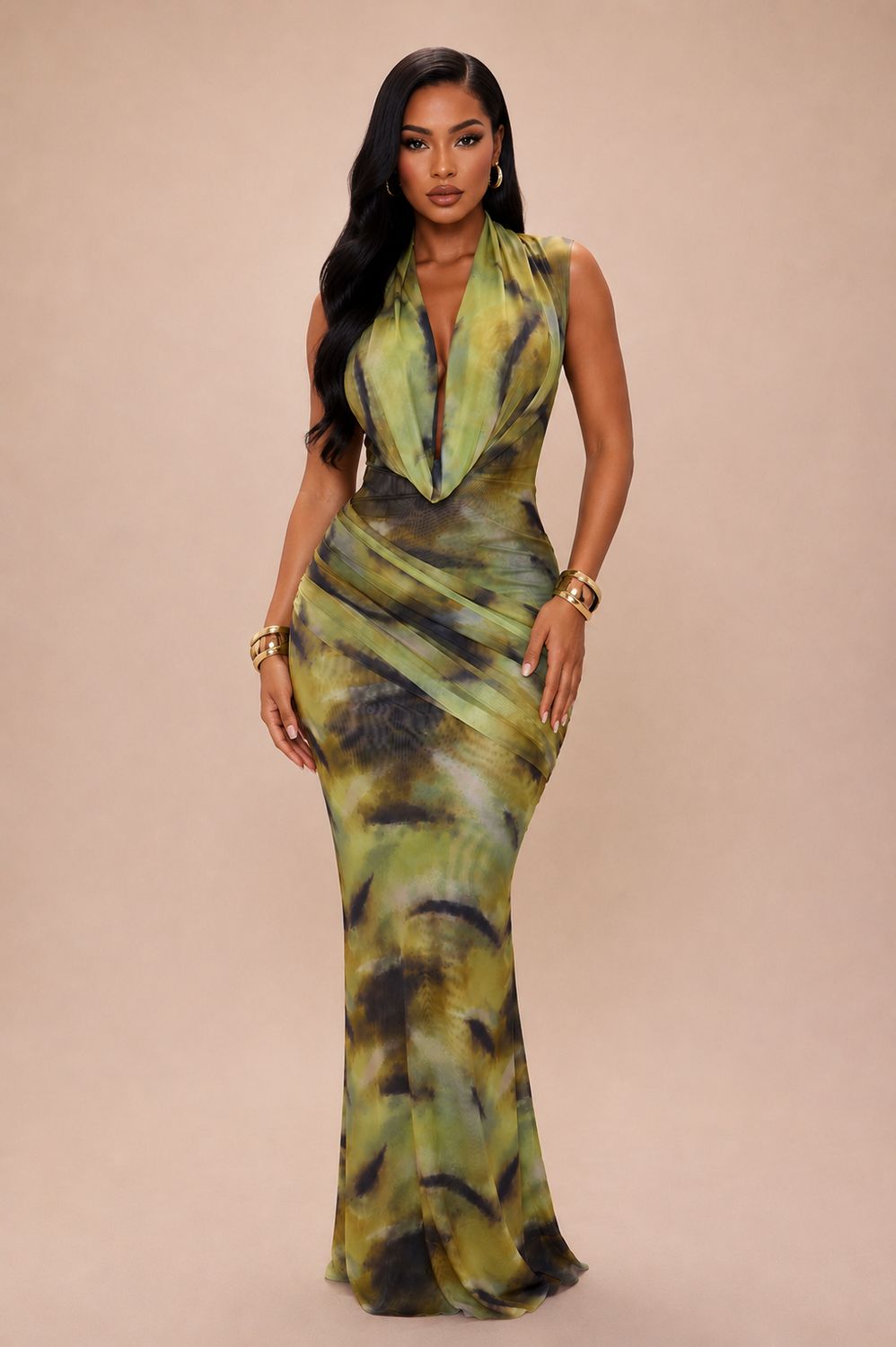 Khaki Eclipse Dress