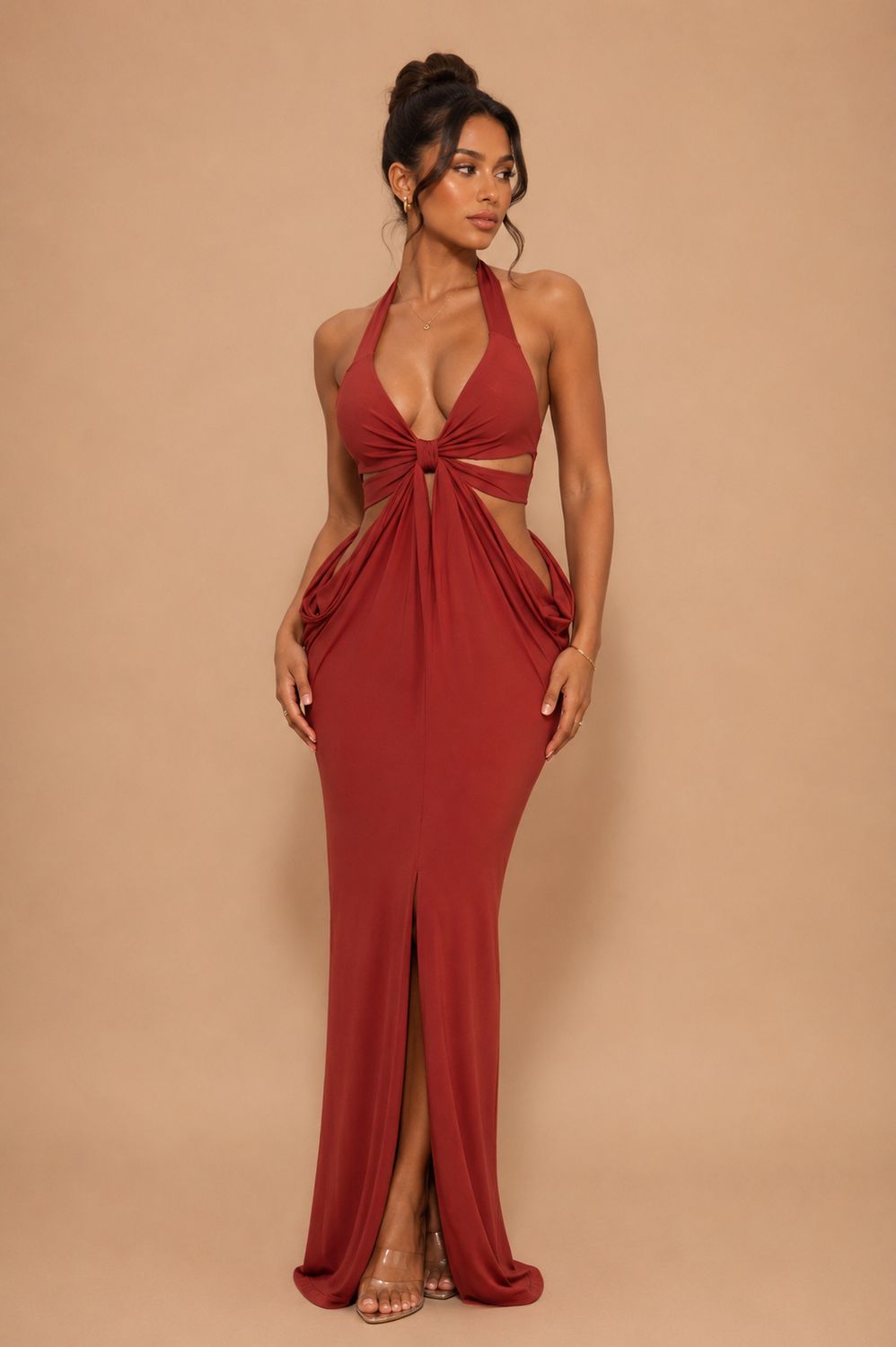 RUBY DESIRE DRESS - ROBE LONGUE ROUGE