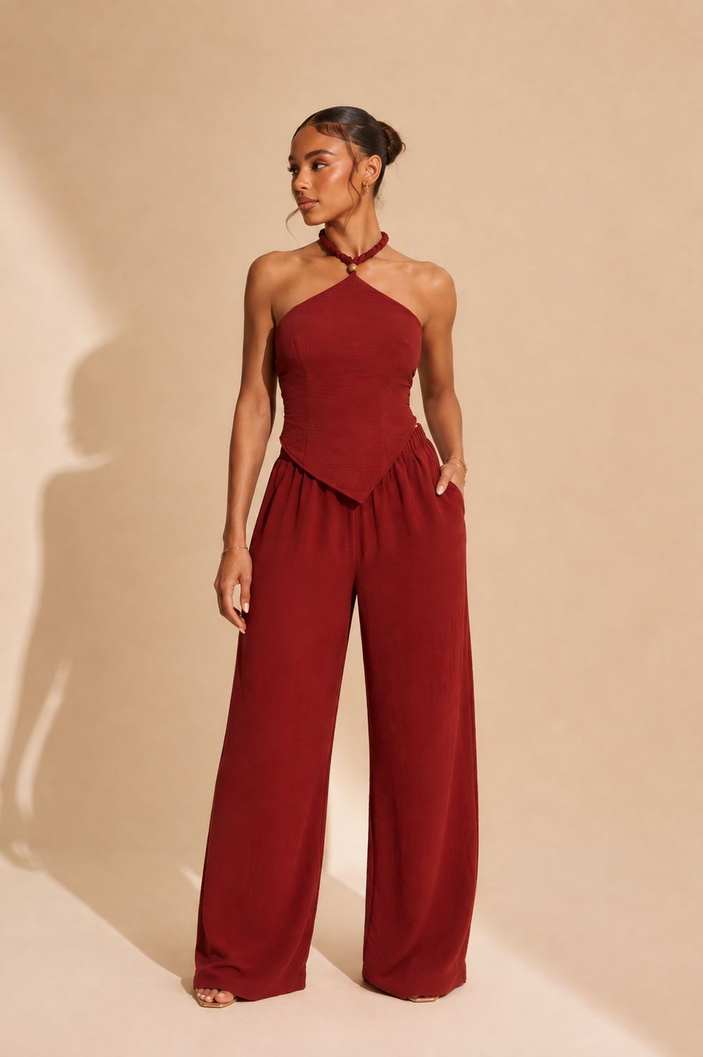 PAOLA RUST – ENSEMBLE PANTALON TERRACOTTA