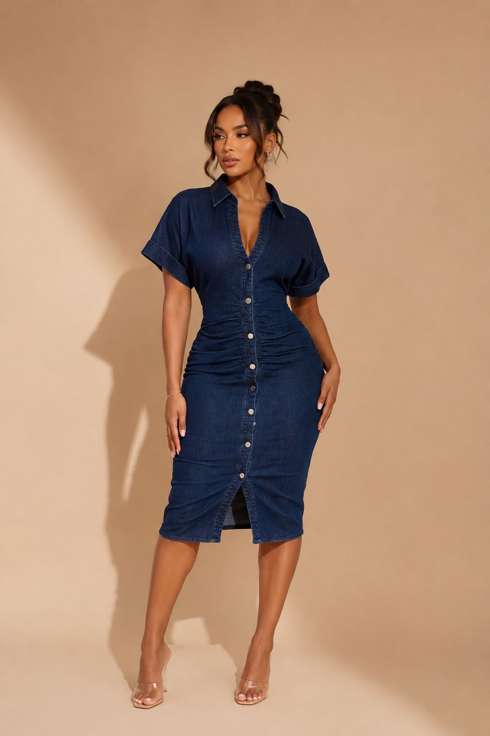 RACHELLE DENIM – ROBE MIDI EN JEAN