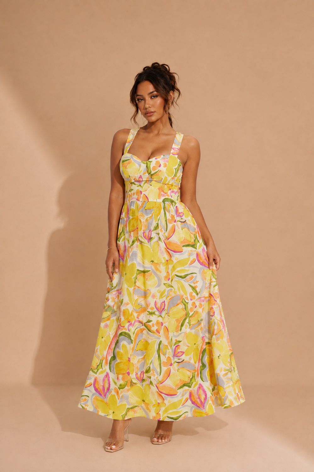 SUNNY BLOOM – ROBE MAXI FLEURIE