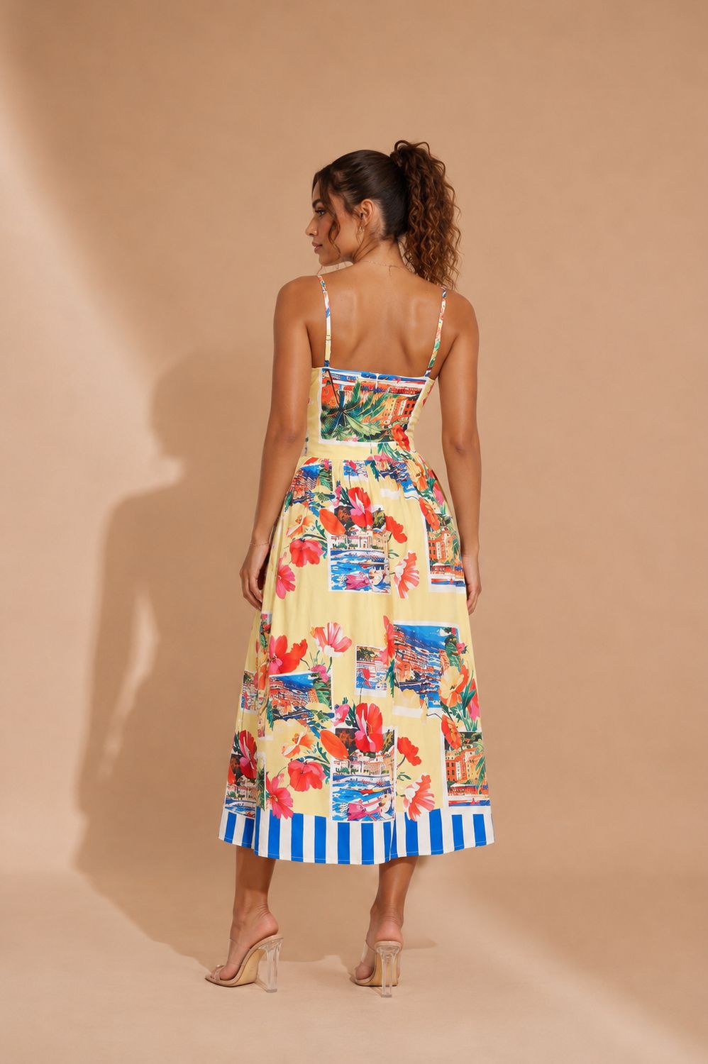 AMALFI DREAM – ROBE MIDI IMPRIMÉE