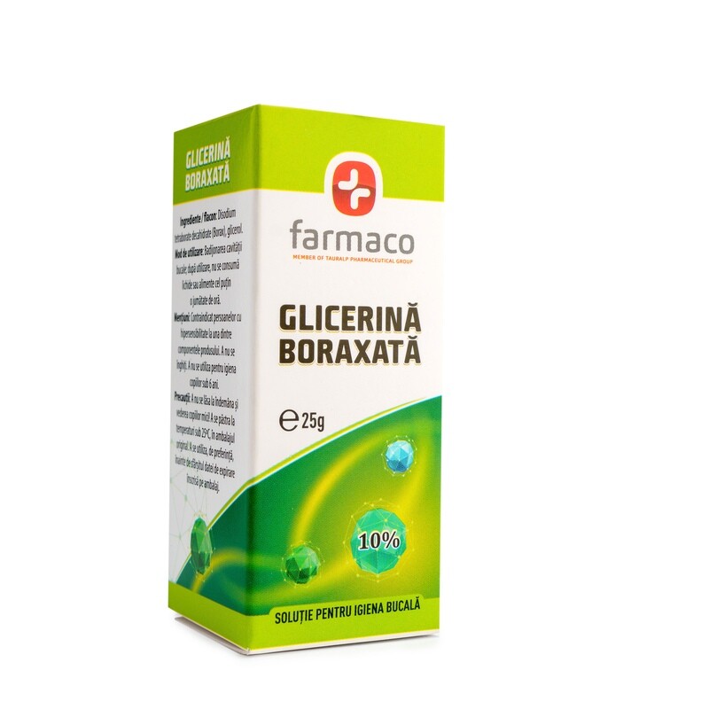 Glicerină boraxată 10%, 25 g (Igiena Cavității Bucale)