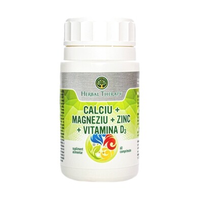 Calcium + Magnesium + Zinc + Vitamin D3, № 60 (Stimulates Metabolism and Calcium Absorption)