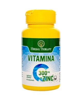 Vitamina C 300 mg + Zinc, №60 (Întărirea Sistemului Imunitar)