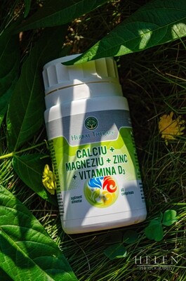Calciu + Magneziu + Zinc + Vitamina D3, №60 (Stimulează Metabolismul și Absorbția de Calciu)