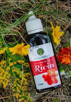 ​Ulei de Ricin Herbal Therapy, 55 ml (Întărește Firele de Păr, Stratul de Protecție al Pielii și Unghiile)