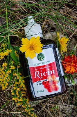 ​Ulei de Ricin Herbal Therapy, 100 ml (Întărește Firele de Păr, Stratul de Protecție al Pielii și Unghiile)