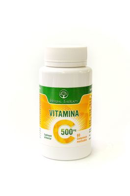 Vitamina C 500 mg, comprimate masticabile N60 - Sprijin pentru sistemul imunitar