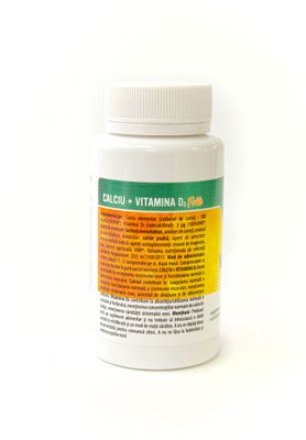 Calciu + Vitamina D3 Forte, cu aromă de portocală N60