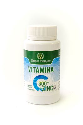 ​Vitamina C 300 mg + Zinc, comprimate masticabile N60 - Sprijin pentru sistemul imunitar