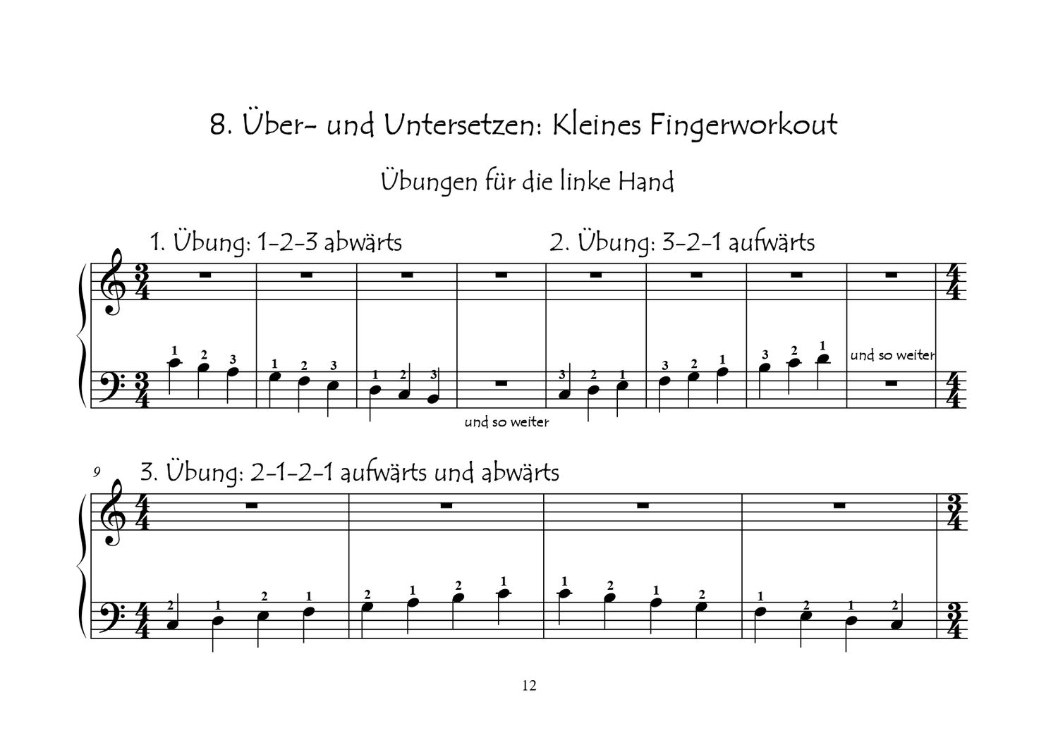 Gechillt zum zweistimmigen Spiel. Zweite Schritte am Klavier für Klavierschüler, die weniger als 10 Minuten pro Tag üben