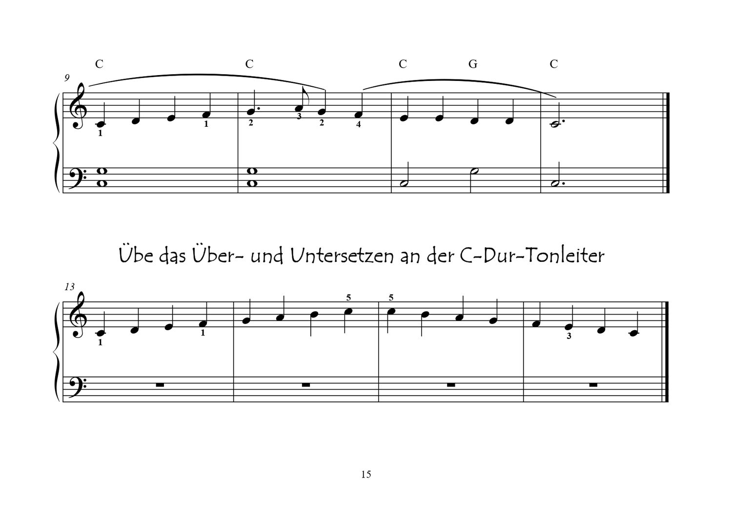 Gechillt zum zweistimmigen Spiel. Zweite Schritte am Klavier für Klavierschüler, die weniger als 10 Minuten pro Tag üben