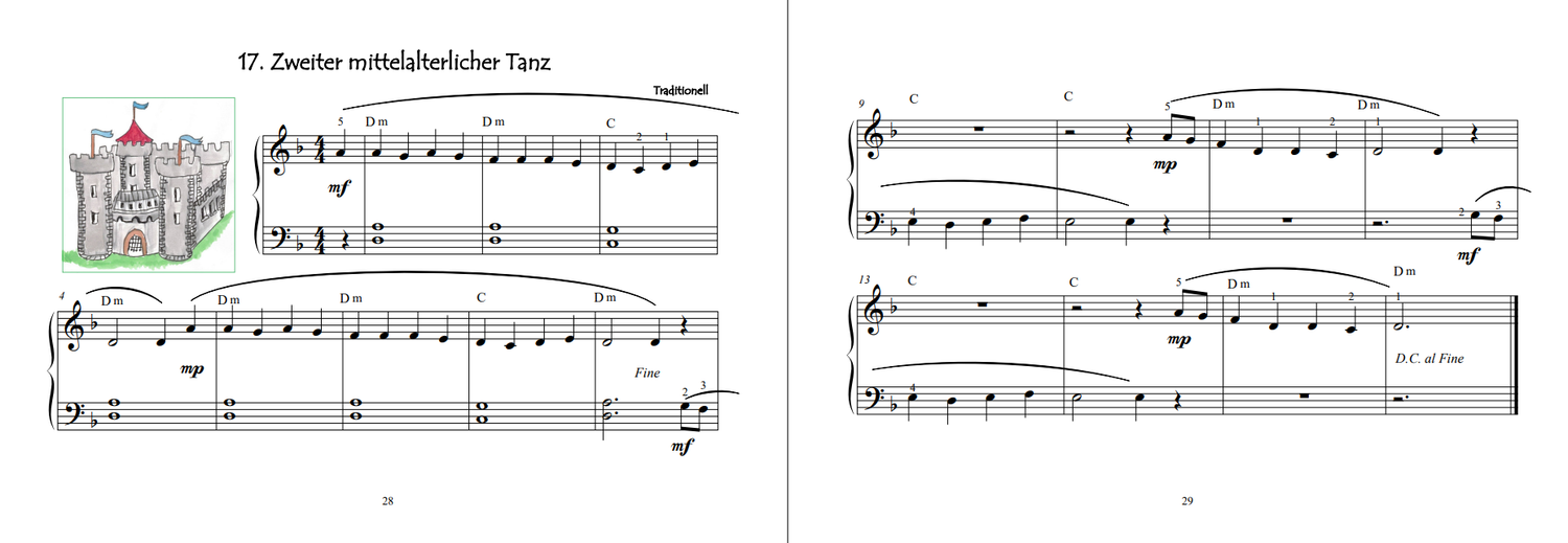 Gechillt zum zweistimmigen Spiel. Zweite Schritte am Klavier für Klavierschüler, die weniger als 10 Minuten pro Tag üben
