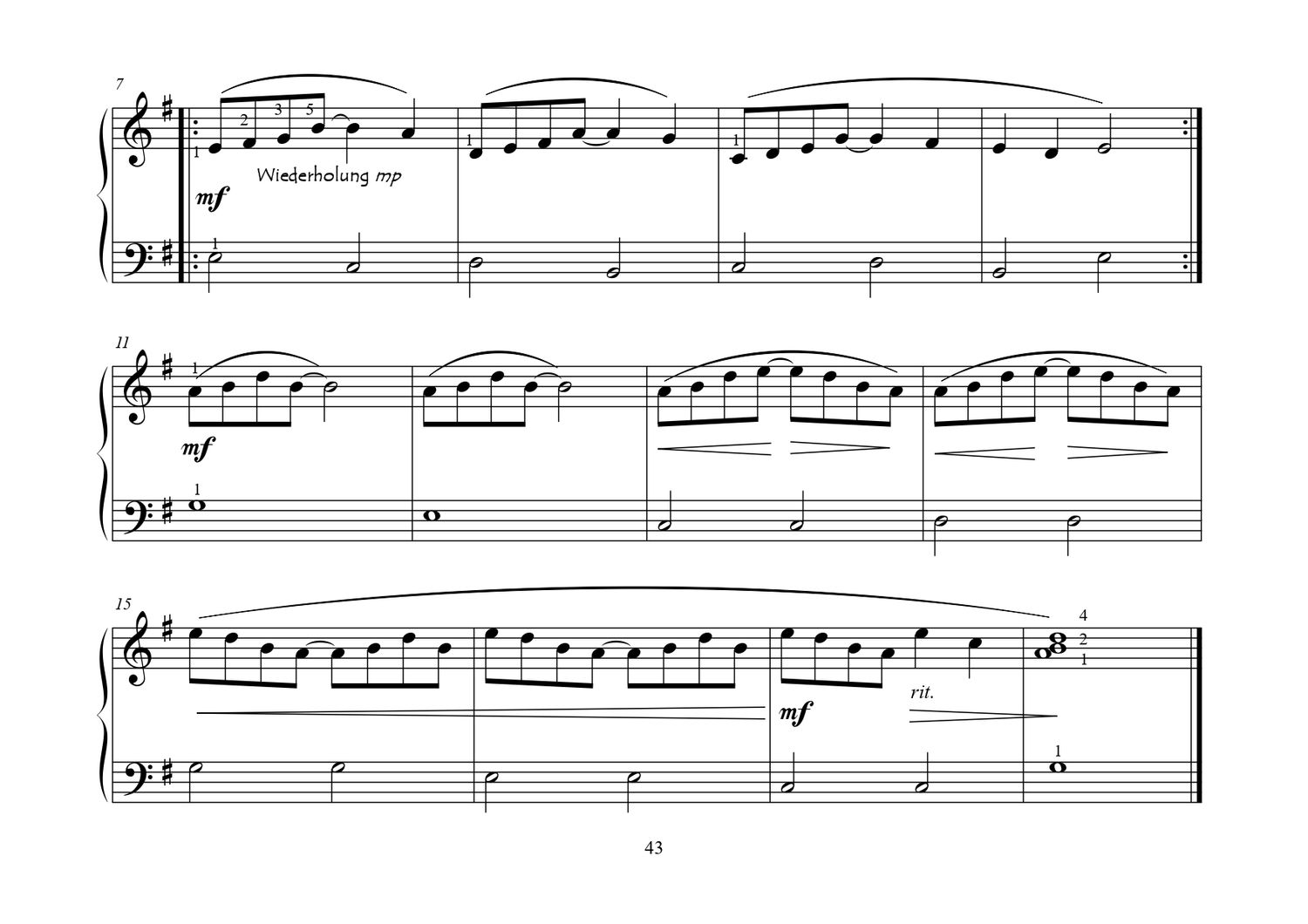 Gechillt zum zweistimmigen Spiel. Zweite Schritte am Klavier für Klavierschüler, die weniger als 10 Minuten pro Tag üben
