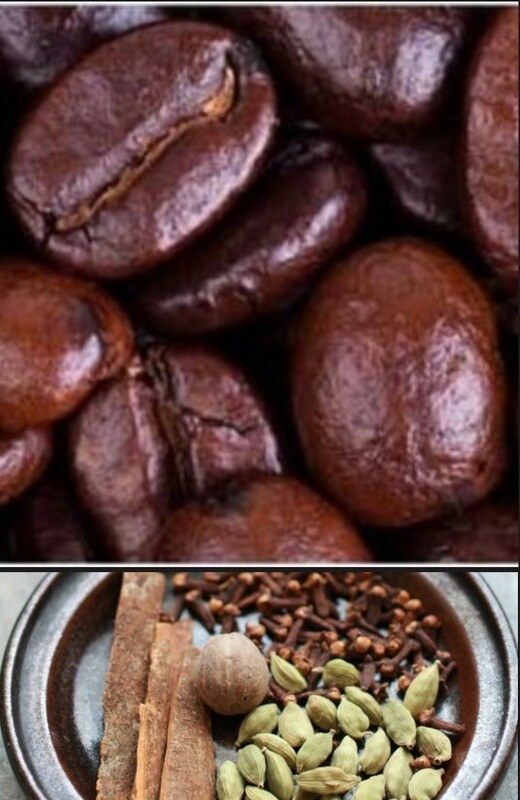 Mixed dark coffee