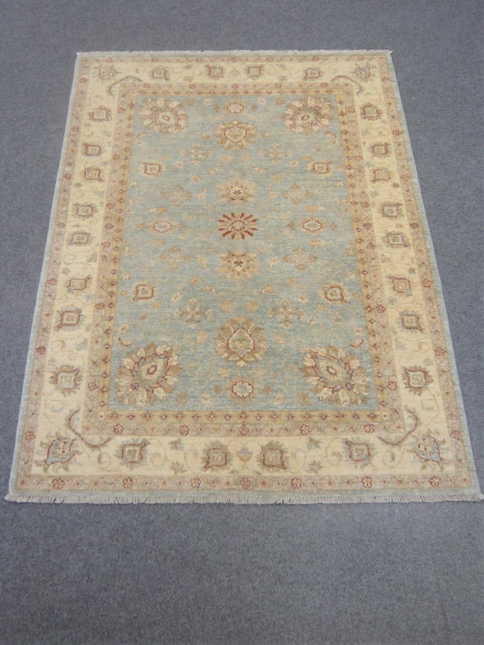 Fine Natural Dyed Rug Blue/Cream