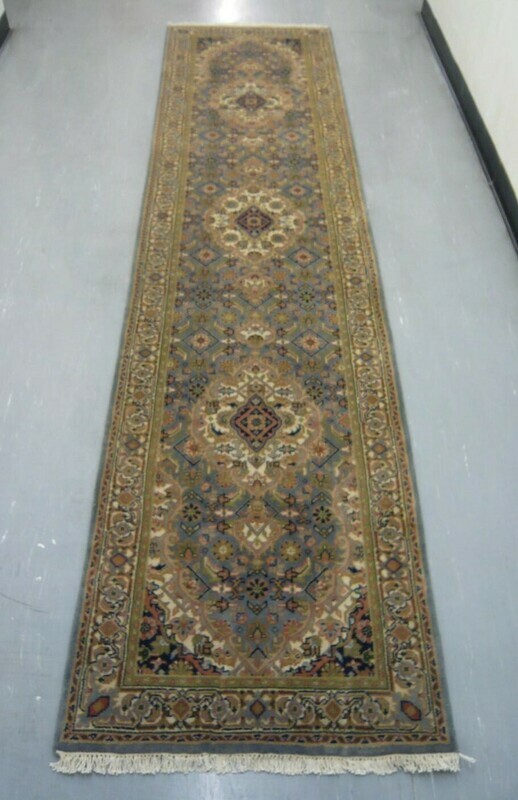 Indian Chakhari Runner 10'4 Lt Blue/Cream Indian Chakhari Runner 10'4 Lt Blue/Cream
