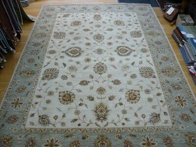 Indian Natural Dyed Rug Cream/Blue Indian Natural Dyed Rug Cream/Blue