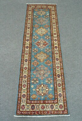Fine Afghan Runner 6'6 Pale Blue Fine Afghan Runner 6'6 Pale Blue