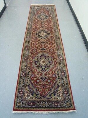 Indian Chakhari Runner 10'2 Red/Blue Indian Chakhari Runner 10'2 Red/Blue