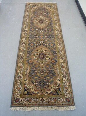 Indian Chakhari Runner Lt Blue/Cream Indian Chakhari Runner Lt Blue/Cream
