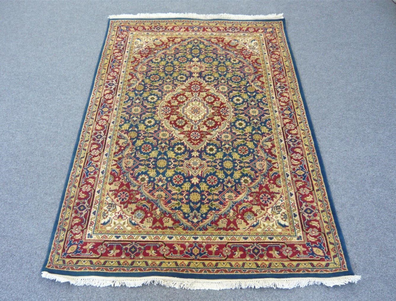 Indian Chakhari Rug Blue/Red Sold.