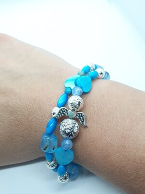 Oceaan bleu armbanden set van Engel & Gifts.