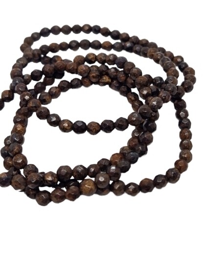 Bronziet Facet Armband 4mm.