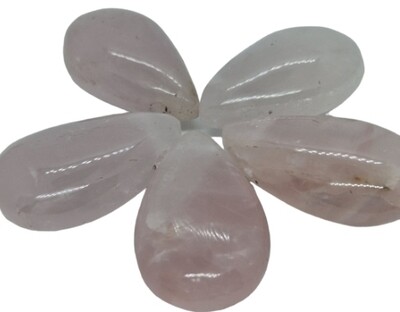 Rozenkwarts druppel hanger - steen der liefde. Rozenkwarts druppel hanger - steen der liefde.