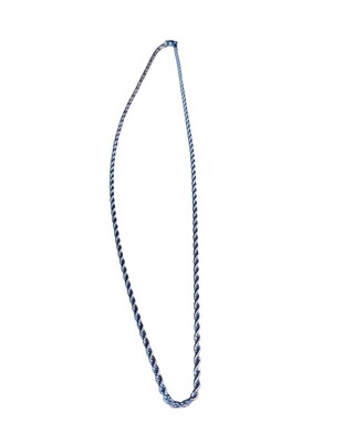 Gevlochten Stalen Halsketting met Karabijnslotje Zilverkleurig (60 cm / 3 mm)