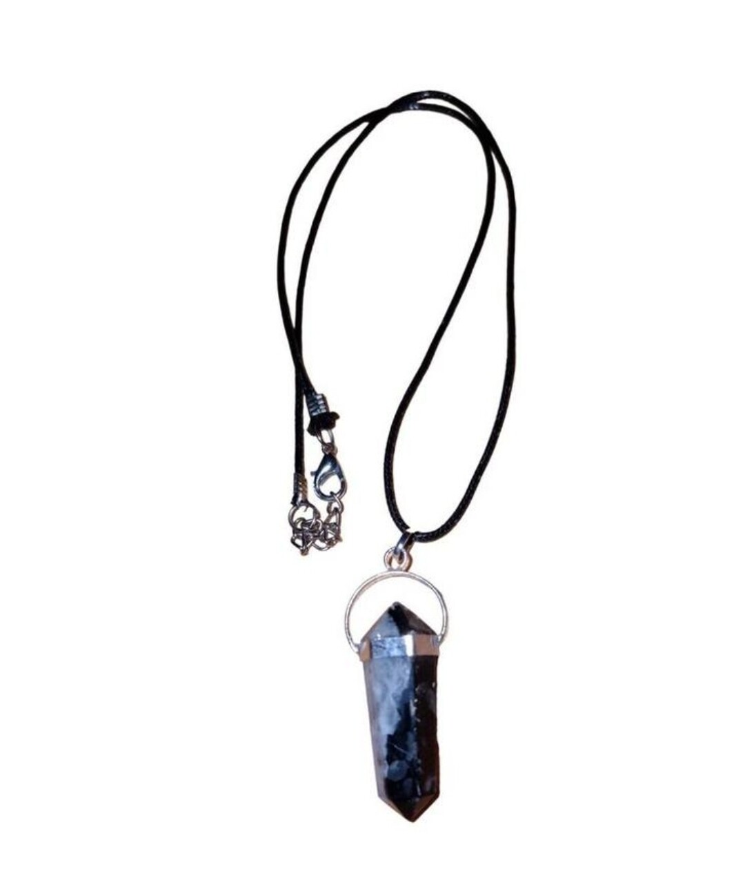 Regenboog maansteen dubbel  einder hanger met ketting