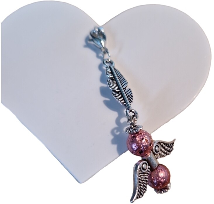 Beschermengel cadeautje roze peace and happiness.