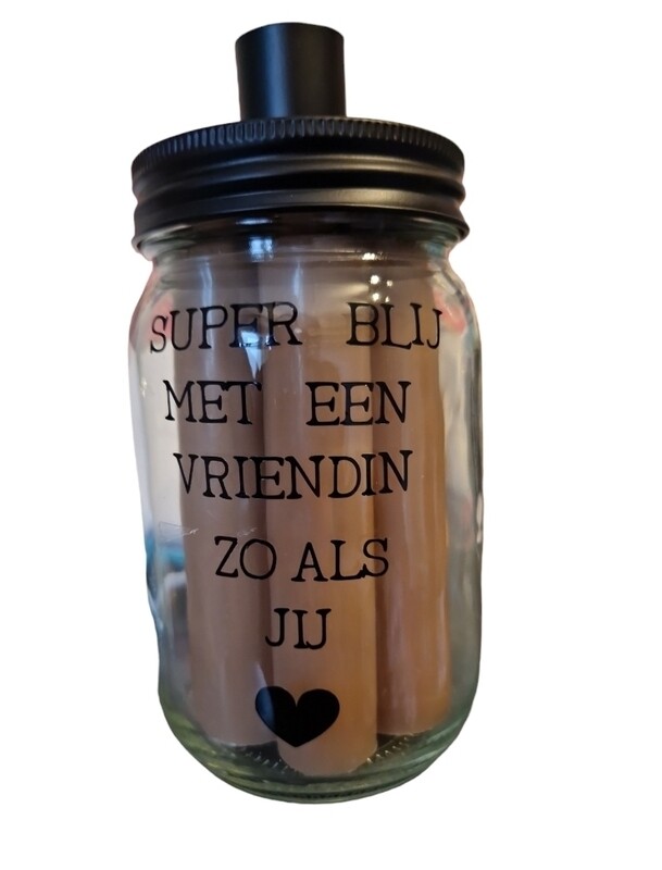 Super blij met een vriendin zoals jij kandelaar