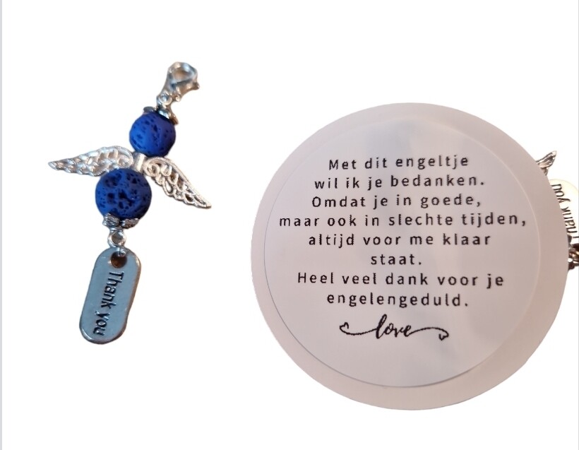 Met dit engeltje wil ik je bedanken....