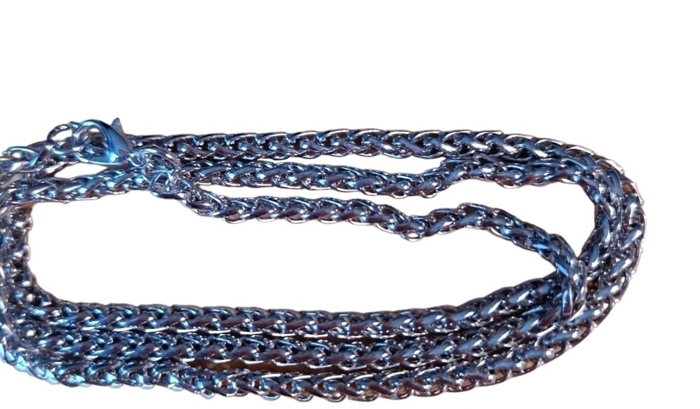 Robuuste stalen halsketting Zilverkleurig (60cm / 4mm)