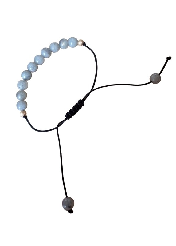 Edelsteen Armband Labradoriet Verstelbaar.