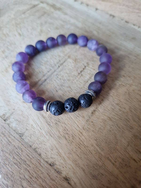 Matte Amethist armband