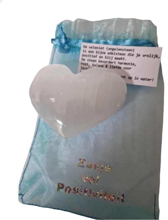 Zakje Positiviteit - seleniet hart