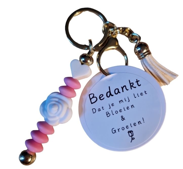 Bedankt dat je mij liet bloeien en groeien. - roze
