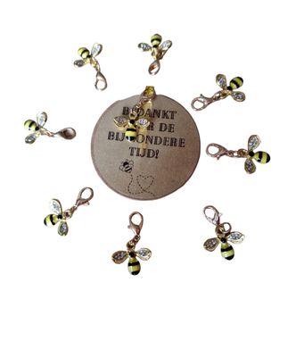 Bedankt voor de BIJ-ZONDERE tijd bedel - glitter Bedankt voor de BIJ-ZONDERE tijd bedel - glitter