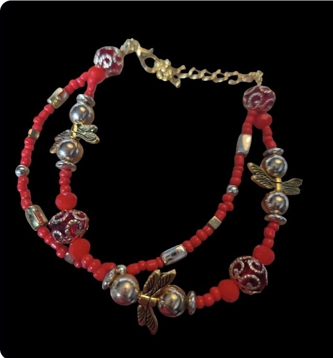 Beschermengel armband cadeautje rood