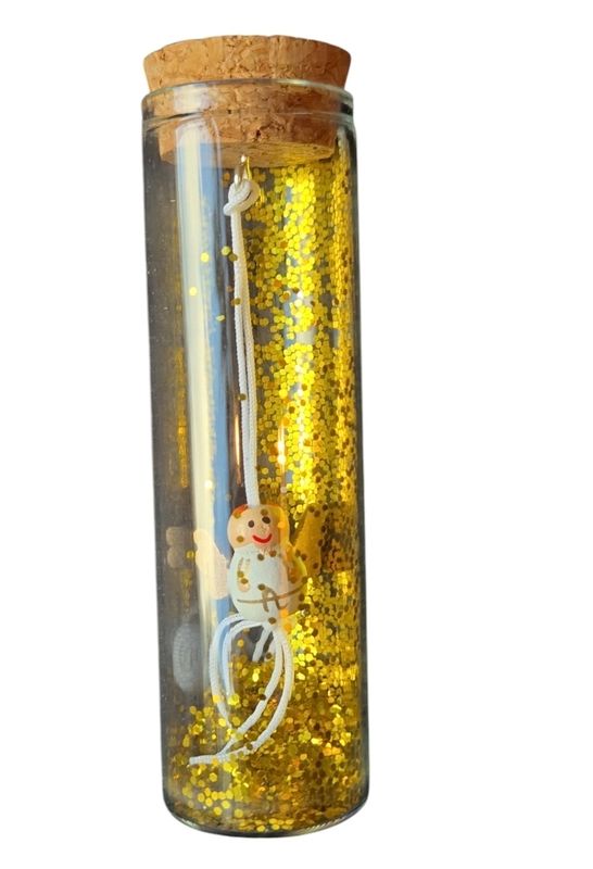 Wensflesje Engel - Gouden glitter