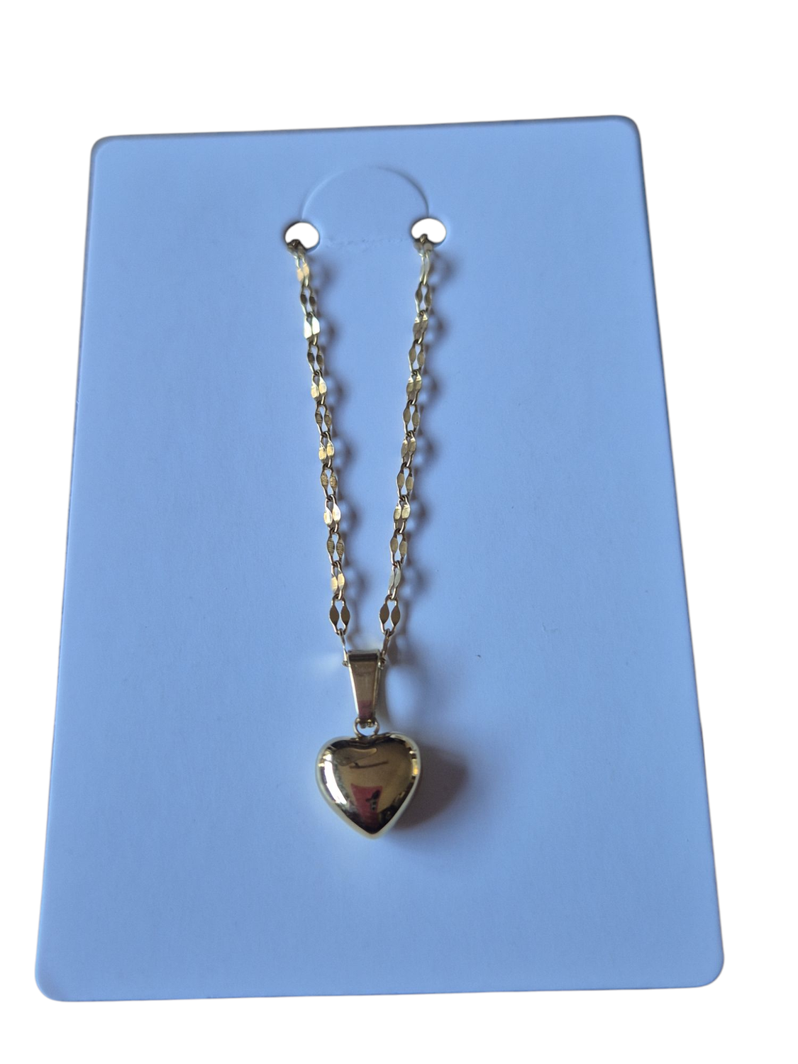 Rvs hartjes ketting - goud kleurig.