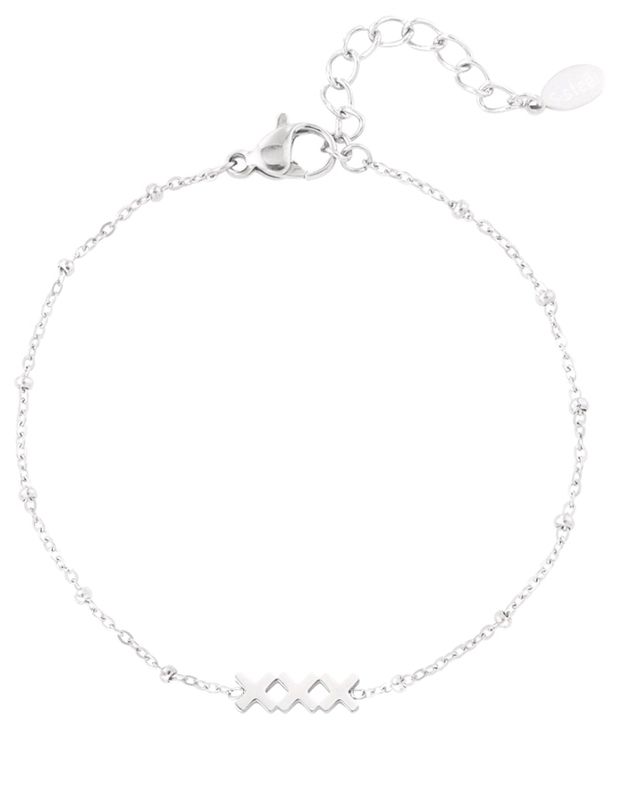 XXX Amsterdam armband - zilver