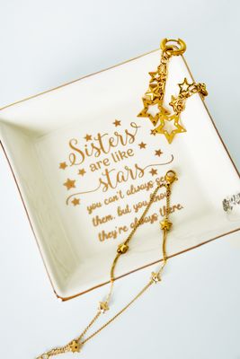 Sisters are like stars Schoteltje - Wit