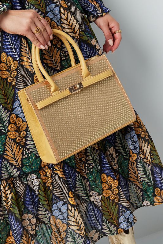 Handtas slot strass goud